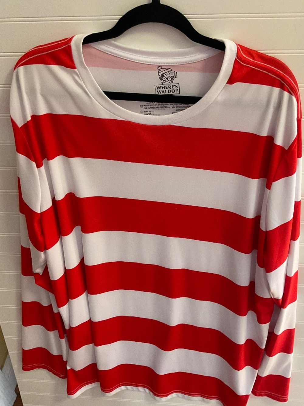 Where’s Waldo?  Striped Shirt with Beanie and Glasses. Size: 3XL Pre Owned